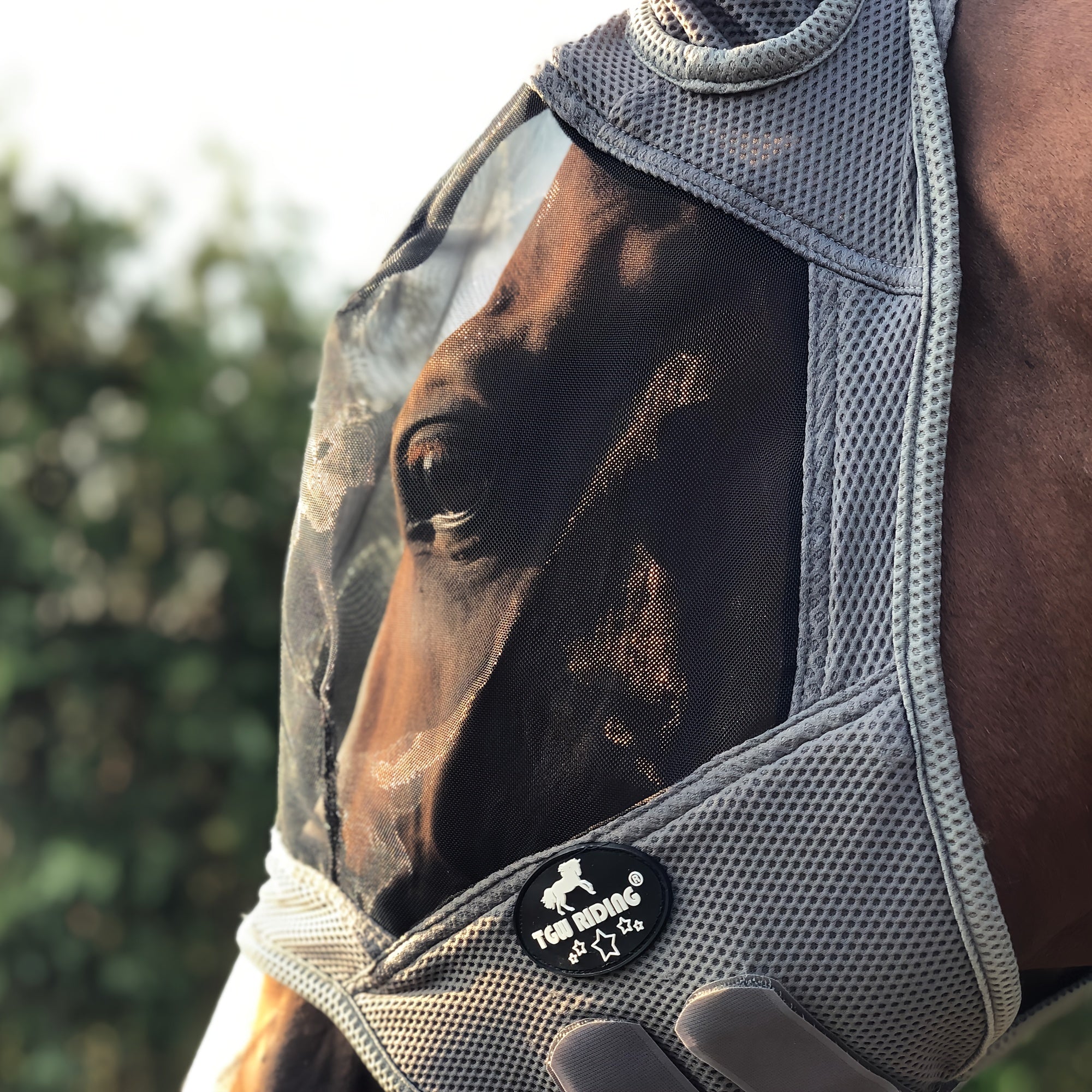 Horse Mask with 86% UV Protection Breathable 3D Mesh High Elasticity