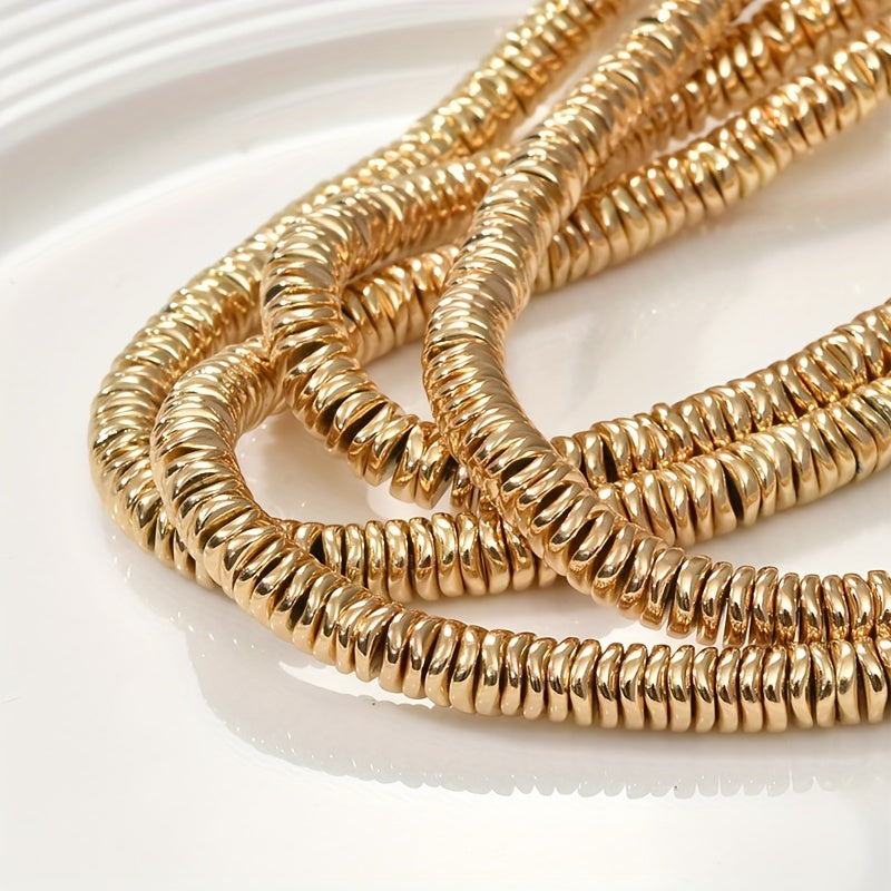 Hematite Spacer Beads for Jewelry Making 6x1mm Wavy Cutaway Beads for Bracelets and Necklaces