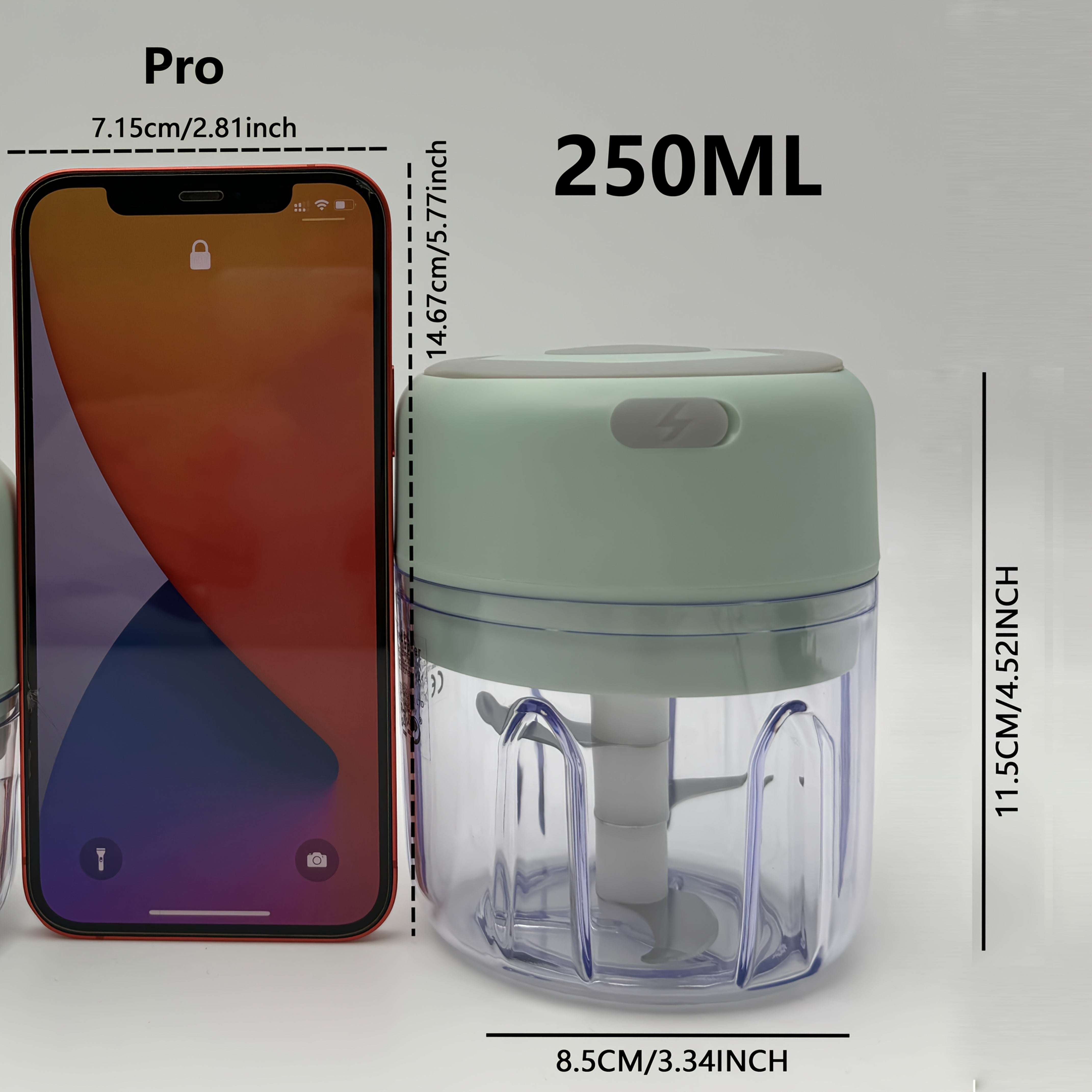 Electric garlic chopper for vegetables fruits meat easy cleaning blending