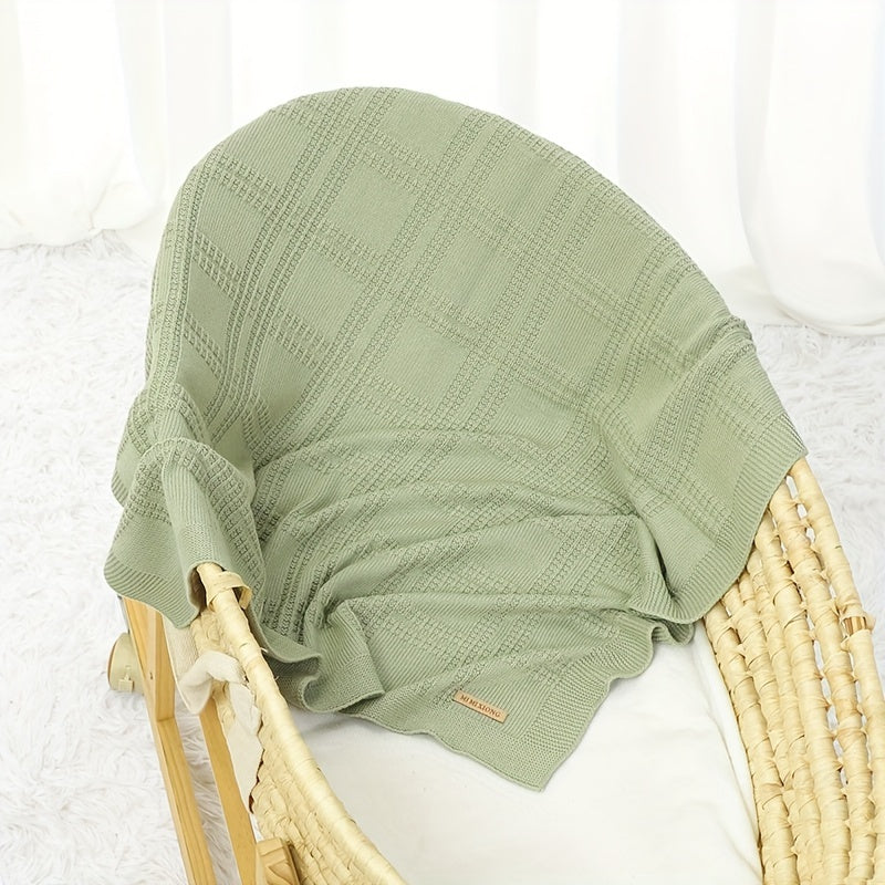 Kids Blanket for Boys and Girls, Soft Solid Color, Light Green, Cream, Pink