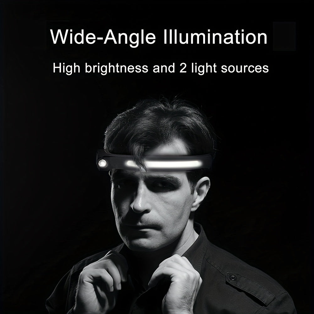 Rechargeable Motion Sensor LED Headlamp for Camping Running Fishing Hiking