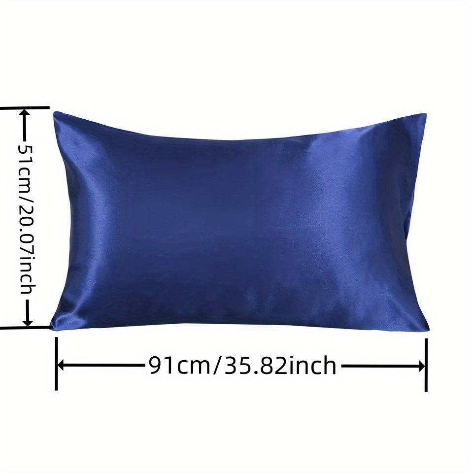 Set of 2 Satin Pillowcases in Multiple Colors Soft Airy Envelope Closure