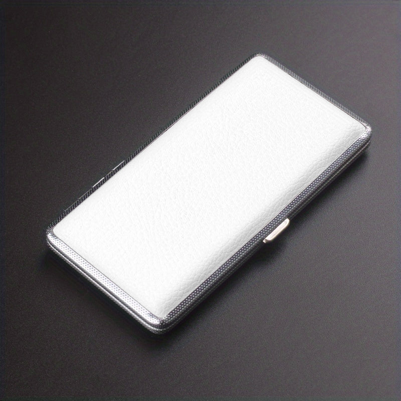 Unisex Leather Cigarette Case Holds 14 Cigarettes Extra Long PU Leather Smoking Accessory