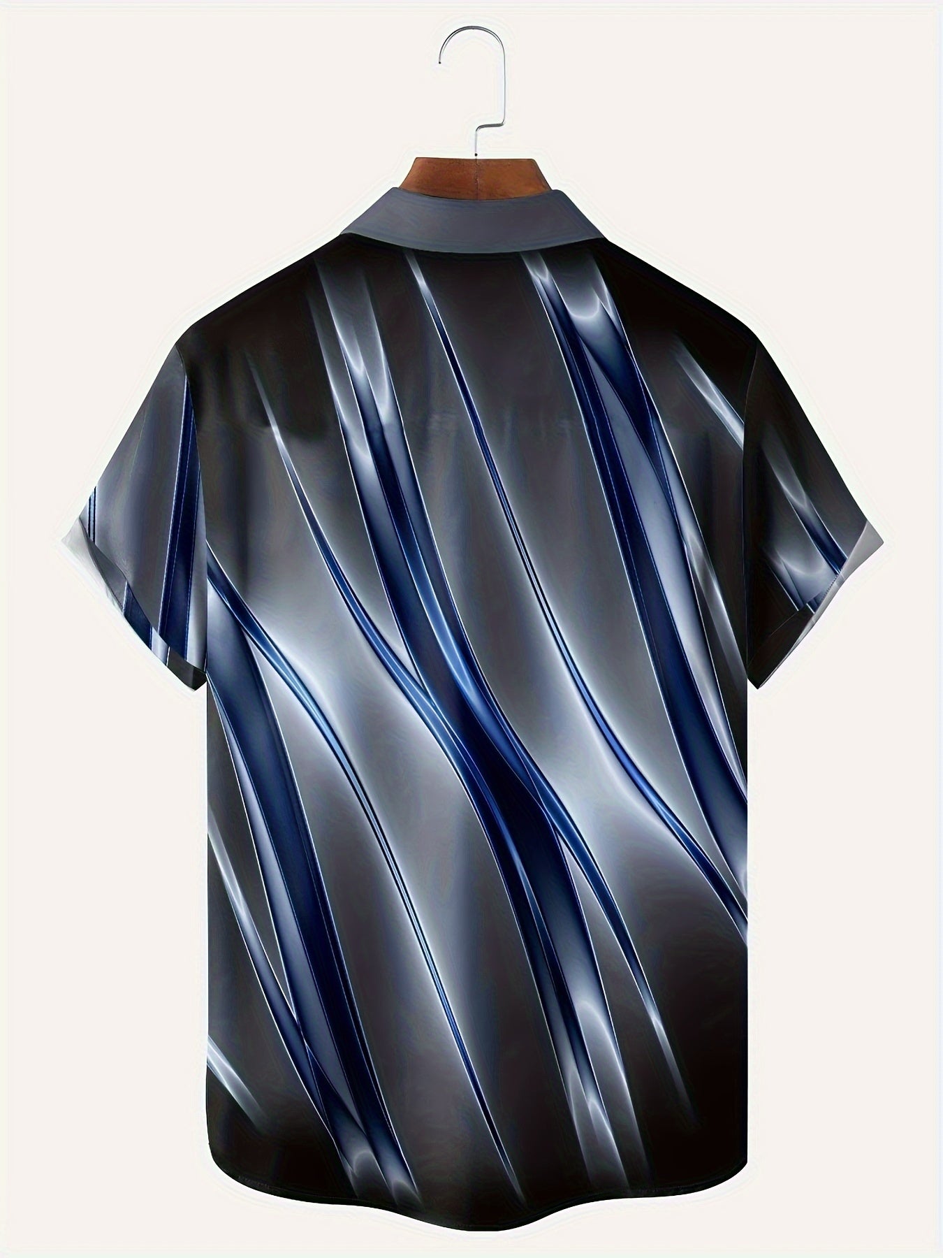 Men's Plus Size Summer Striped Graphic Woven Shirt Casual Beach Vacation Style