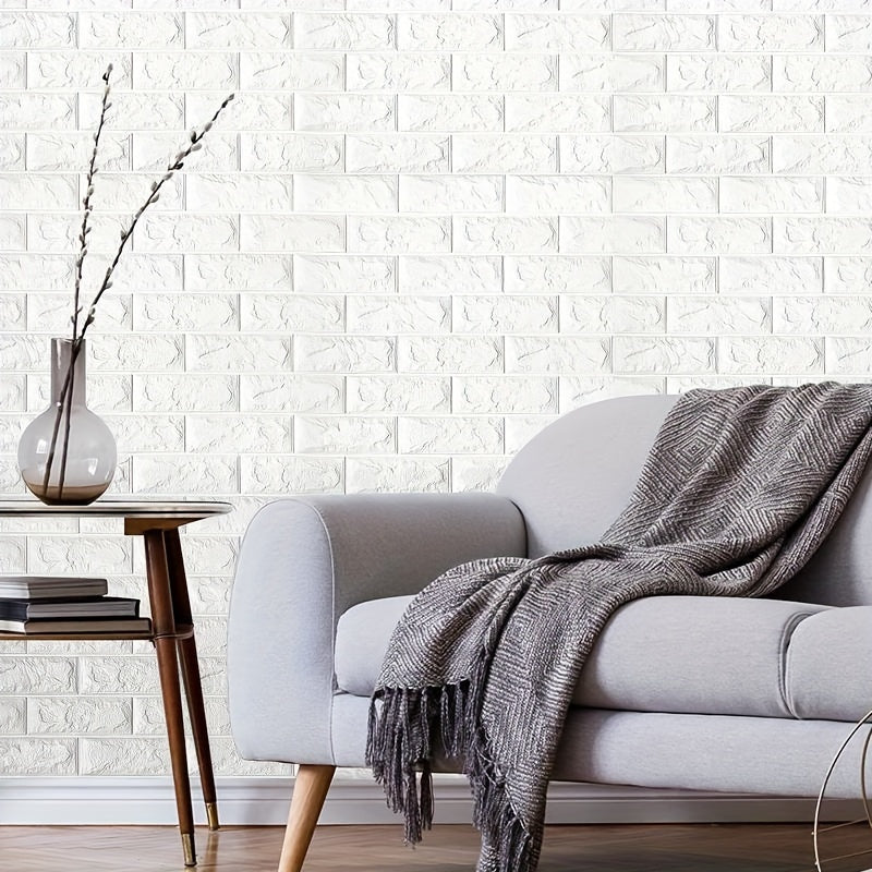 Self-Adhesive Foam Wall Panels Marble Pattern Waterproof Mold-Resistant Reusable for Living Room Bedroom Kitchen