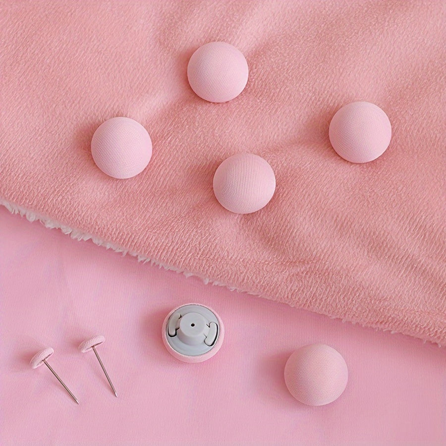Set of 4, 8, or 16 Pink Bed Sheet Fasteners with Safety Pins for Quilts and Comforters