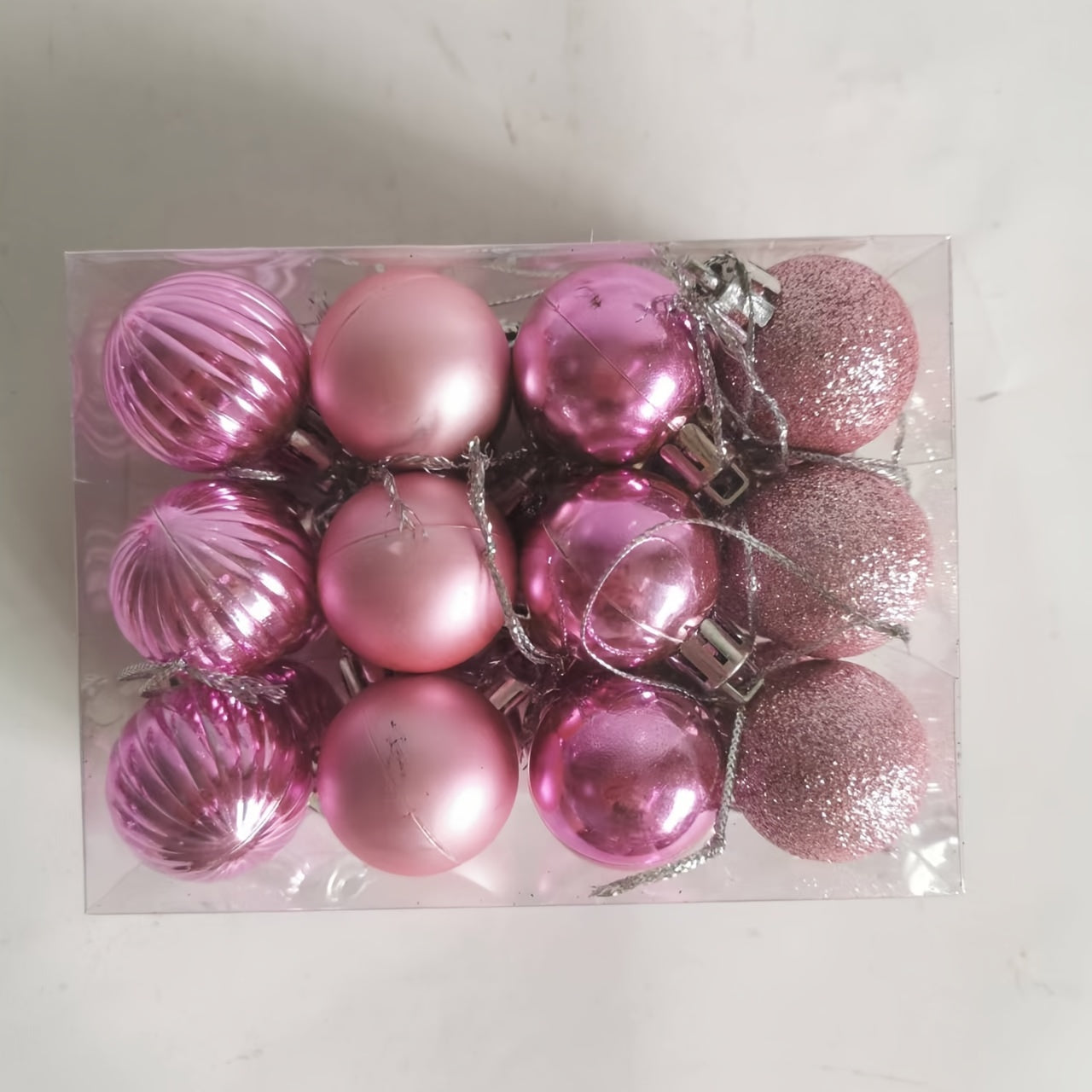 Small Christmas Tree Ornaments 24 Pack Decorative Balls for Holiday Decoration