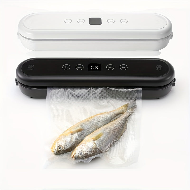 Raqamli displey bilan avtomatik vakuum yopishtiruvchi, oziq-ovqatni havo o'tkazmaydigan qadoqlash uchun