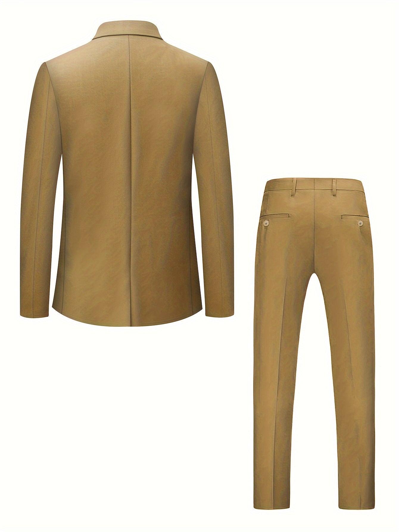 Корейский свадебный костюм, комплект из двух предметов, однотонный, полиэстер, вискоза, классический крой, весна-осень