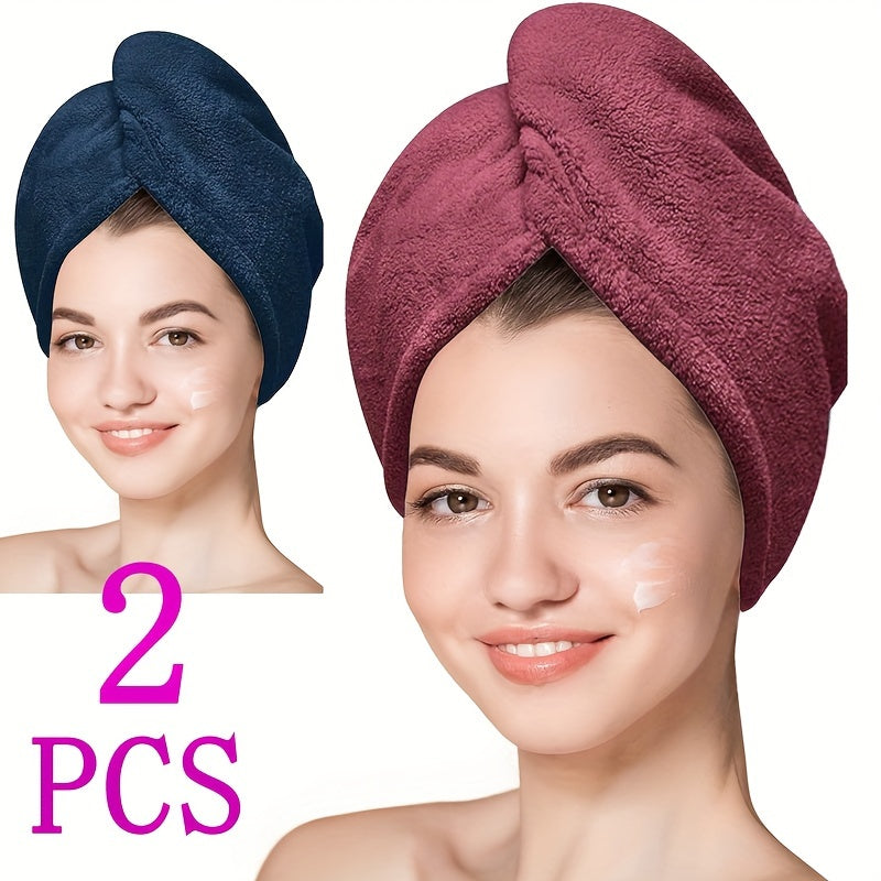 Microfiber Hair Towel for Fast Drying Anti-Frizz and Static Bathroom Use