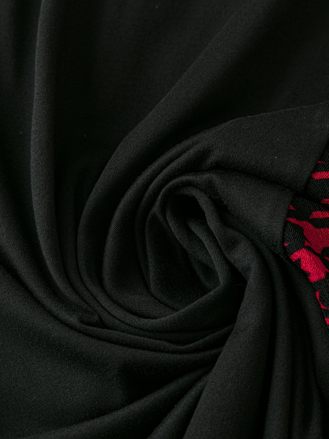 Women's Houndstooth Long Dress Black Red Asymmetrical Hem Round Neck Polyester Blend Spring Summer