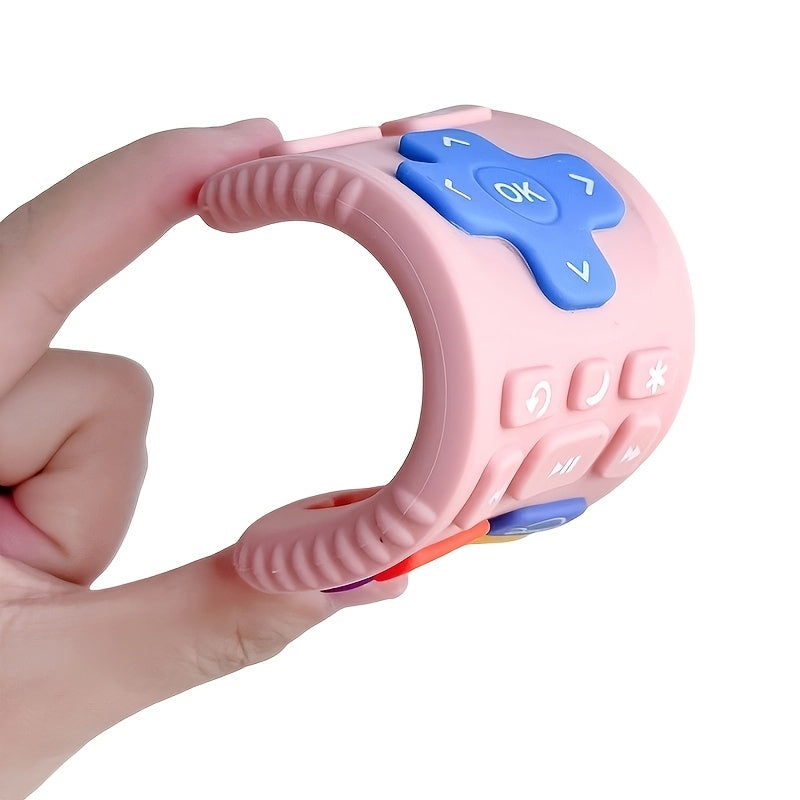 Silicone Teething Toy in Pink Remote Control Design for Babies 0+ Safe Durable Easy to Clean