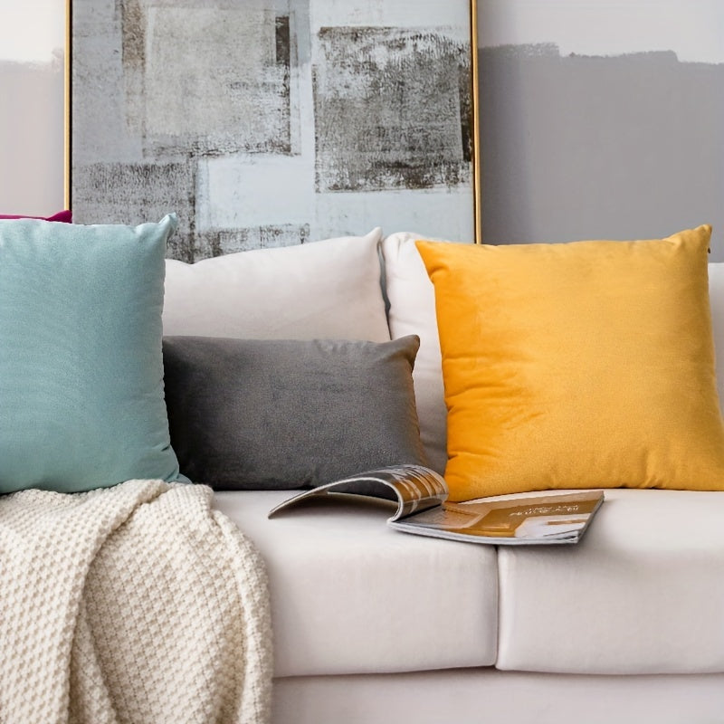 Soft Cotton Pillowcase with Hidden Zipper for Home and Office Decor