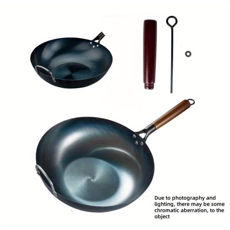 Cast Iron Skillet Non-Stick Smokeless Pan with Ergonomic Handle for Cooking Eggs Steaks