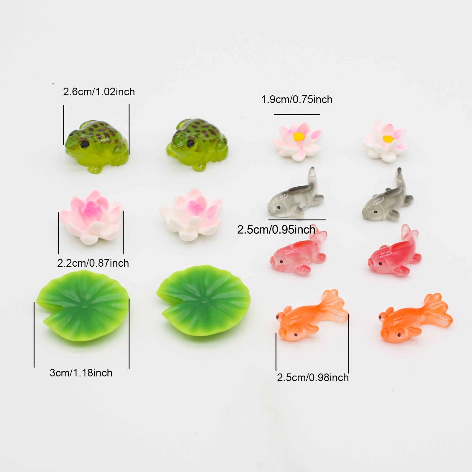 14Pcs Lotus va Qush Oyoq Kengashlari To'plami, Clogs va Sandal uchun