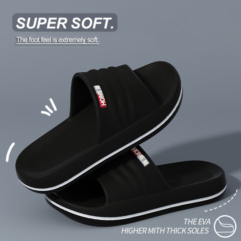 Zapatillas de interior para hombre con suela gruesa de EVA, antideslizantes, antimanchas, casuales, minimalistas, para todas las estaciones