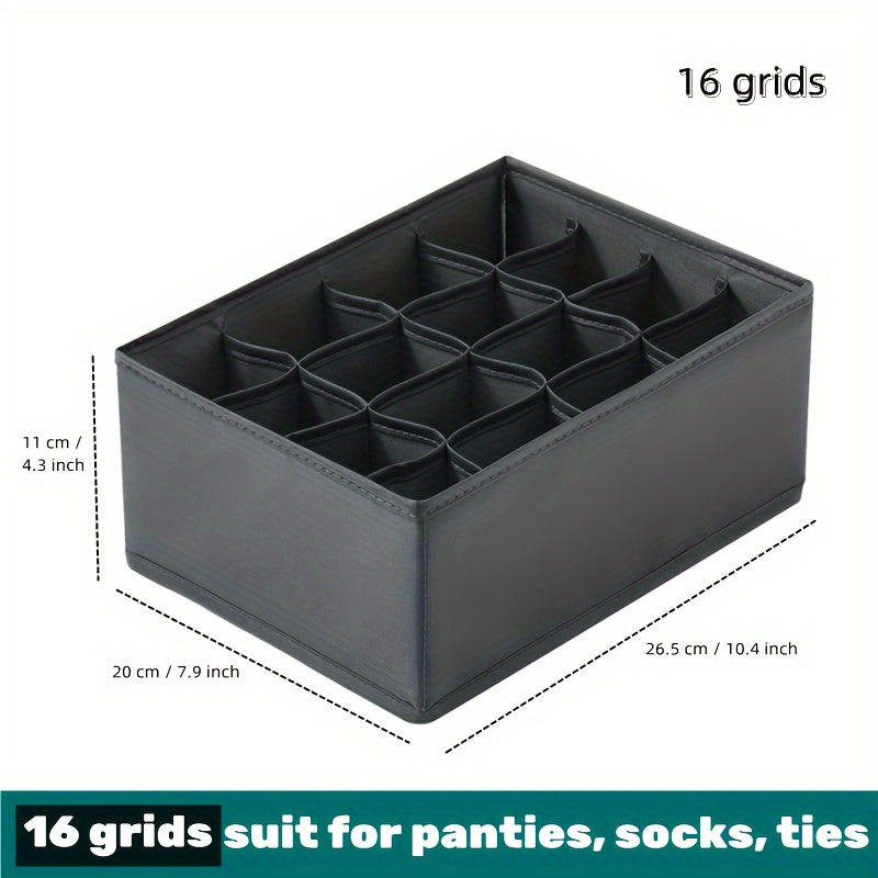 Foldable Multi-grid Drawer Organizer for Bras Socks Clothes Space-saving Storage