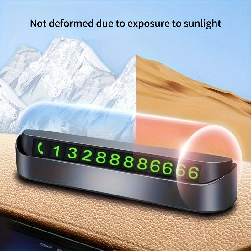 Car Moving Car Phone Number Plate Luminous Interior Supplies