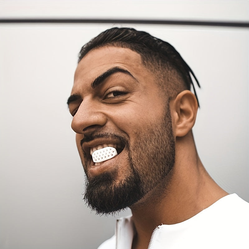 1 dona Zaryadsiz Silikon Jag'ni Shakllantiruvchi Massajer erkaklar uchun, Ikki iyakni kamaytiruvchi, Qora, Oq va Kulrang ranglarda mavjud.