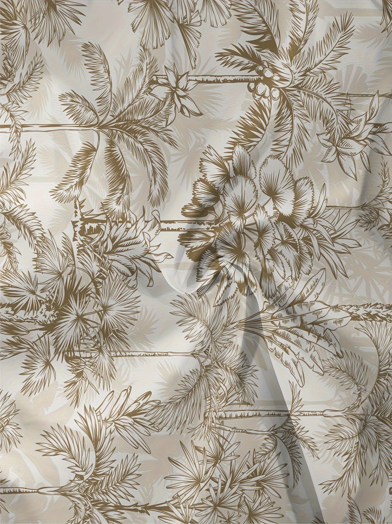 Bermudas de playa para hombre talla plus con estampado de palmeras y bolsillos, traje de baño