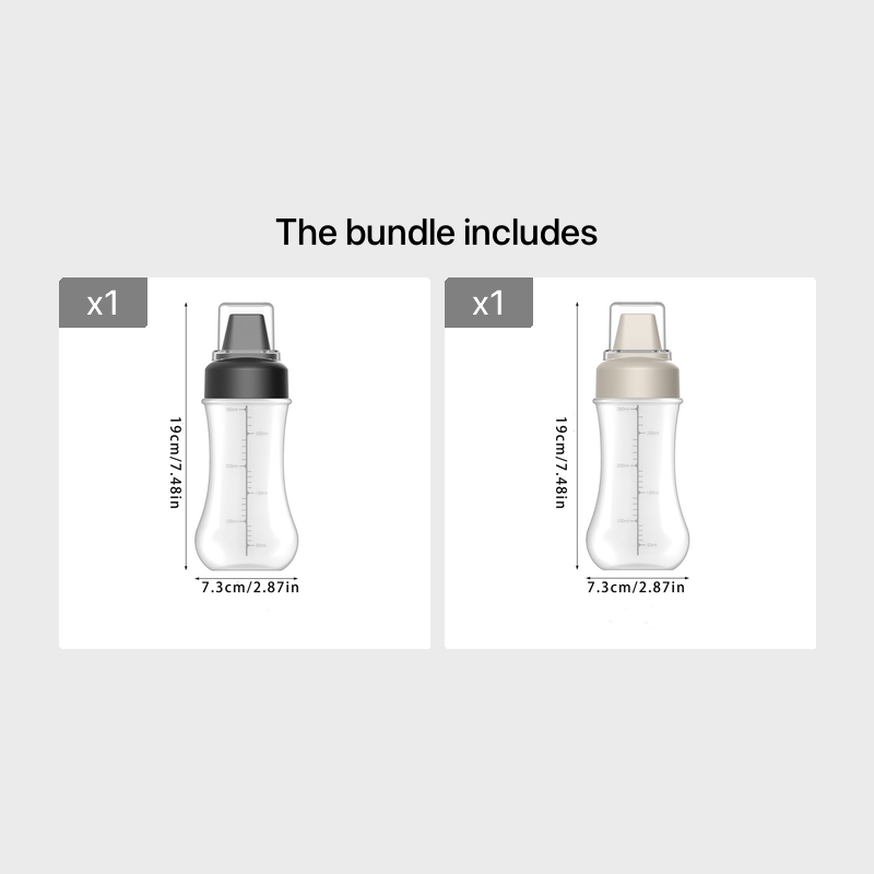 Dispensador de cocina de grado alimentario de plástico para salsas y condimentos, libre de PVC, lavado a mano solamente