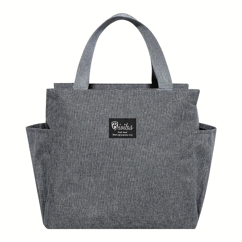 Bolsa de almuerzo aislada con cremallera para camping al aire libre y picnics, poliéster duradero