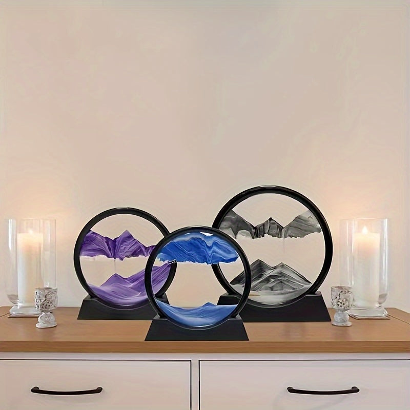 3D Deep Sea Moving Sand Art Display for Home Office Living Room Bedroom