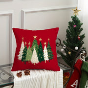 Christmas Tree Star Throw Pillow Cover 1 or 2 Pieces Modern Polyester Zipper Washable