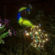Solar-Powered Peacock Garden Light with Adjustable Lighting Outdoor Yard Decor