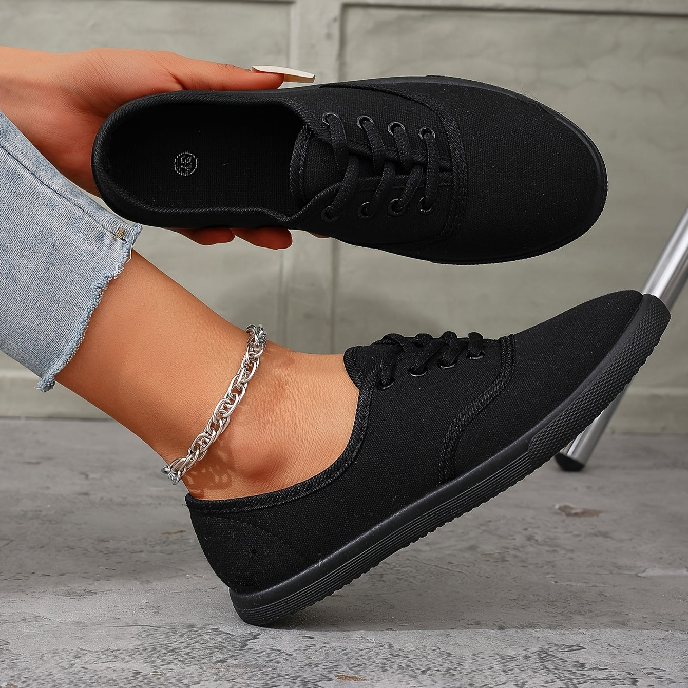 Women's White Slip-On Sneakers Breathable Fabric EVA Insole Casual Shoes