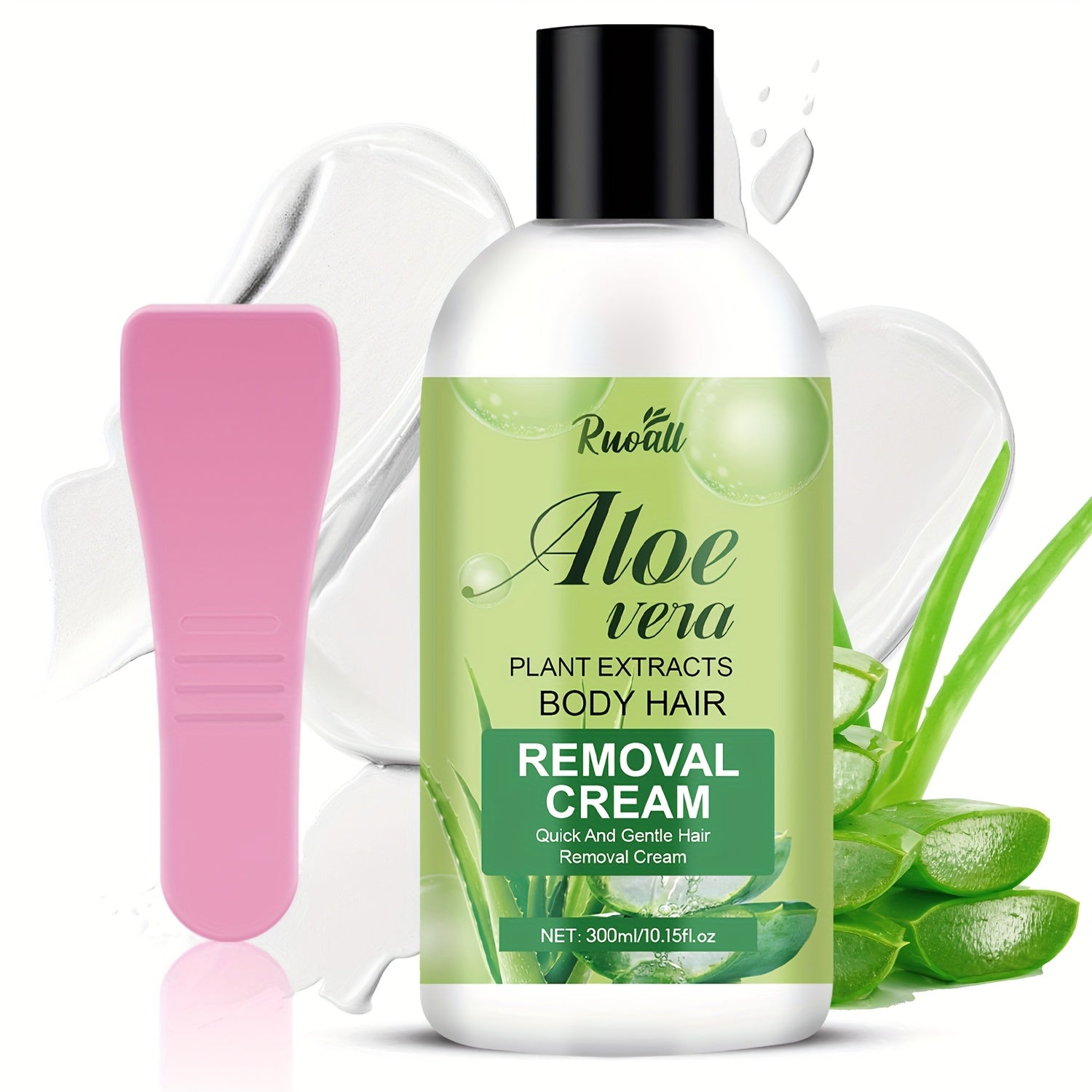 Women's Aloe Vera Hair Removal Cream 300ml with Scraper Moisturizing