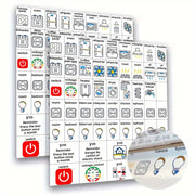 57-Piece Electrical Panel Label Stickers for Circuit Breaker Identification