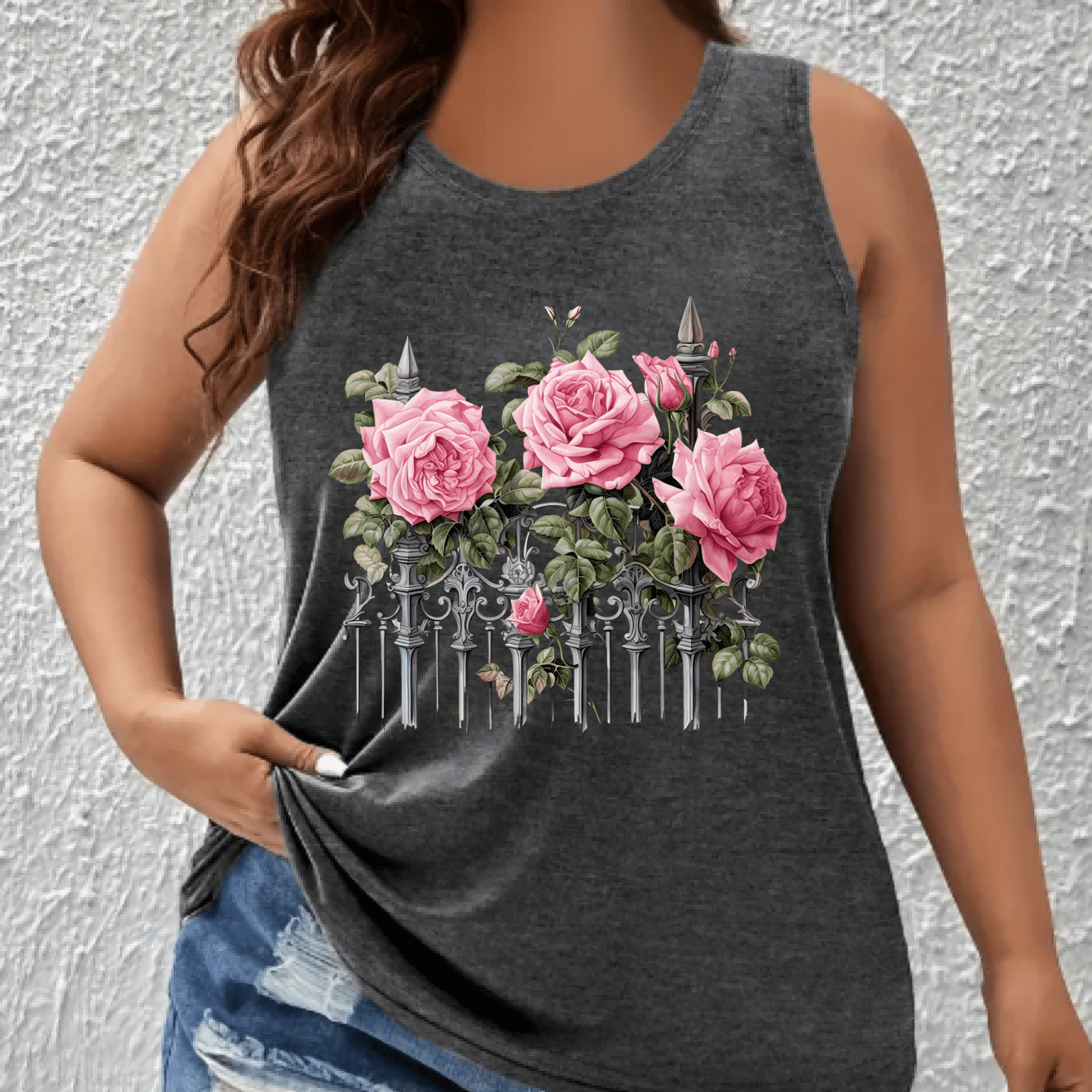 Women's Summer Off-The-Shoulder Printed Midi Vest Breathable Casual Top