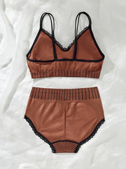 Women's High-Waisted Underwear Set with Double Shoulder Straps for Abdominal Support