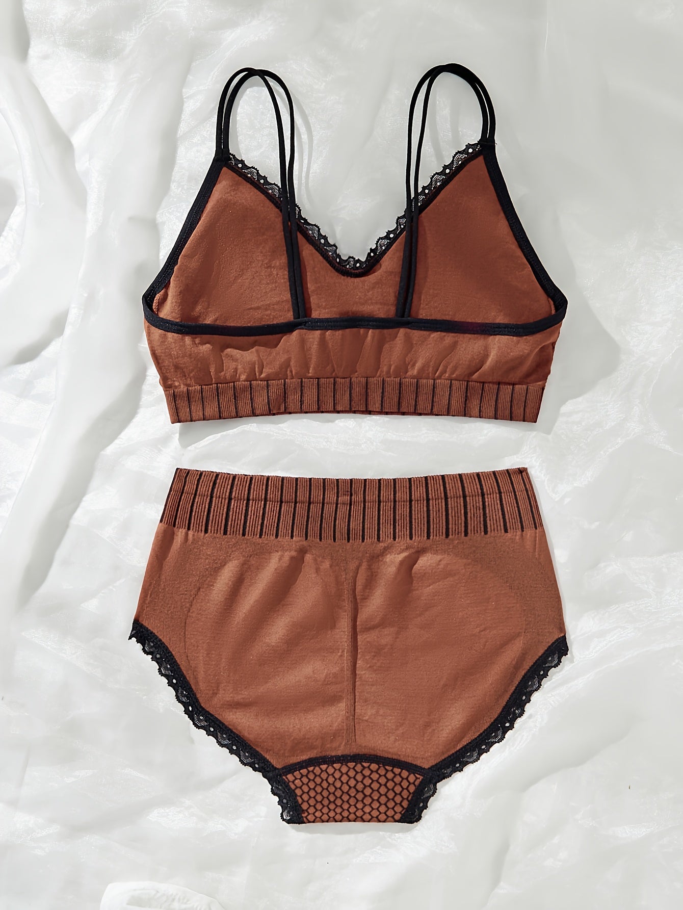 Women's High-Waisted Underwear Set with Double Shoulder Straps for Abdominal Support