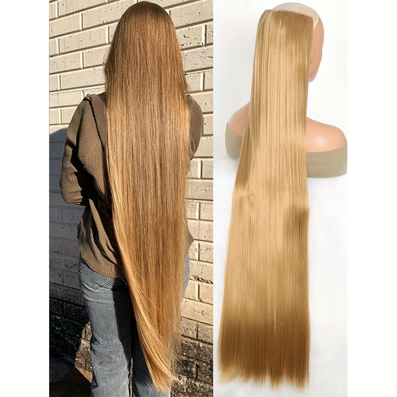 Women's 101.6cm Silky Straight Synthetic Clip-In Hair Extensions for Volume and Length