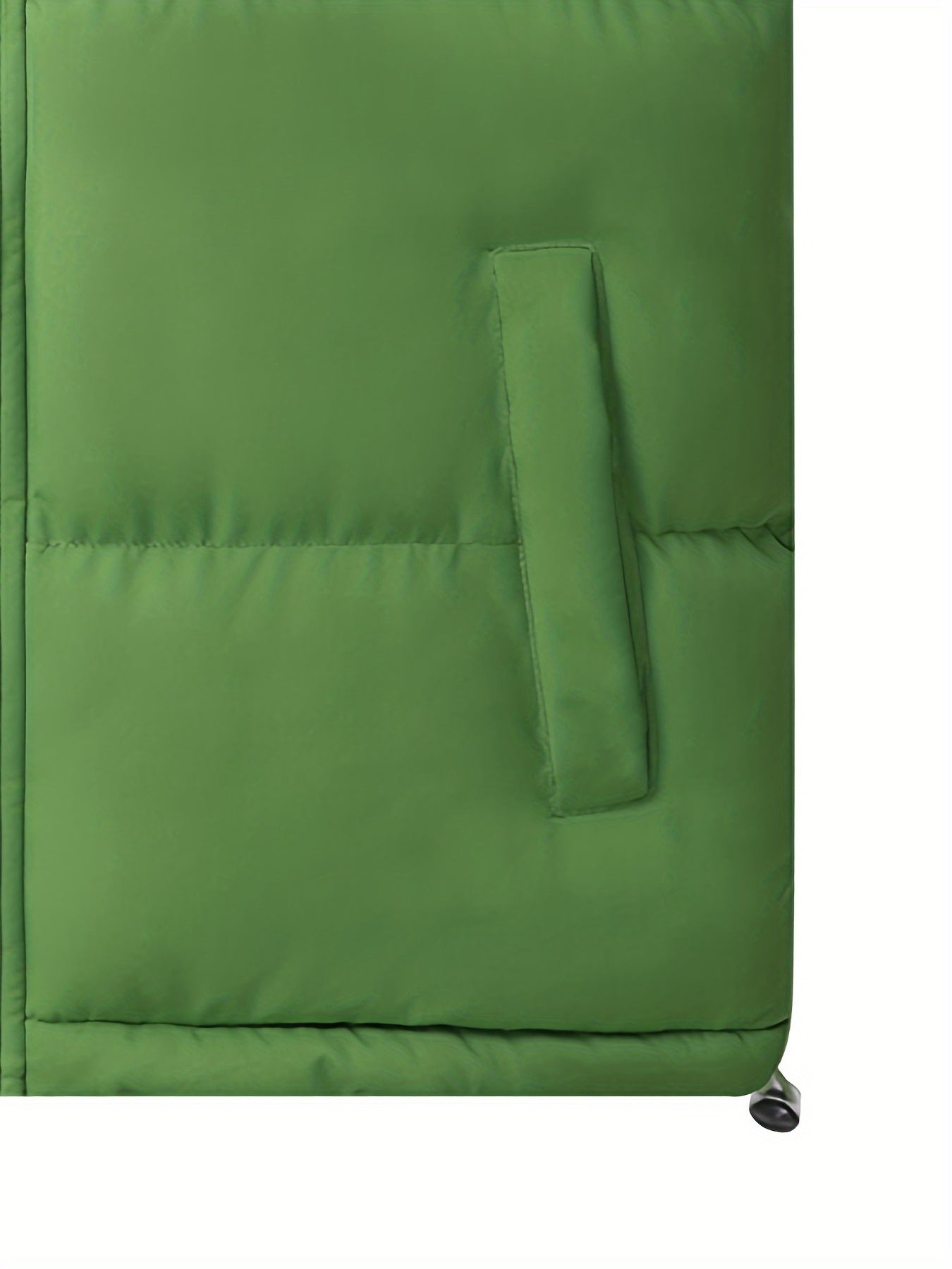 Men's Plus Size Casual Padded Vest with Stand Collar Loose Fit for Fall Winter