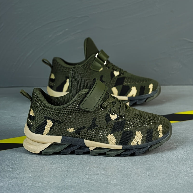 Мужские кроссовки для бега с камуфляжным дышащим сетчатым верхом, нескользящие, легкие, всесезонные