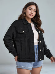 Ayollar uchun keng model denim kurtka, kundalik, yengil, bahor, yoz, kuz, tugma bilan oldi