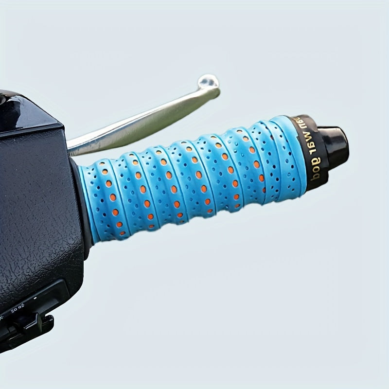 Motorcycle Handlebar Cover Dual-Color Anti-Slip Breathable Soft Grip for Scooters