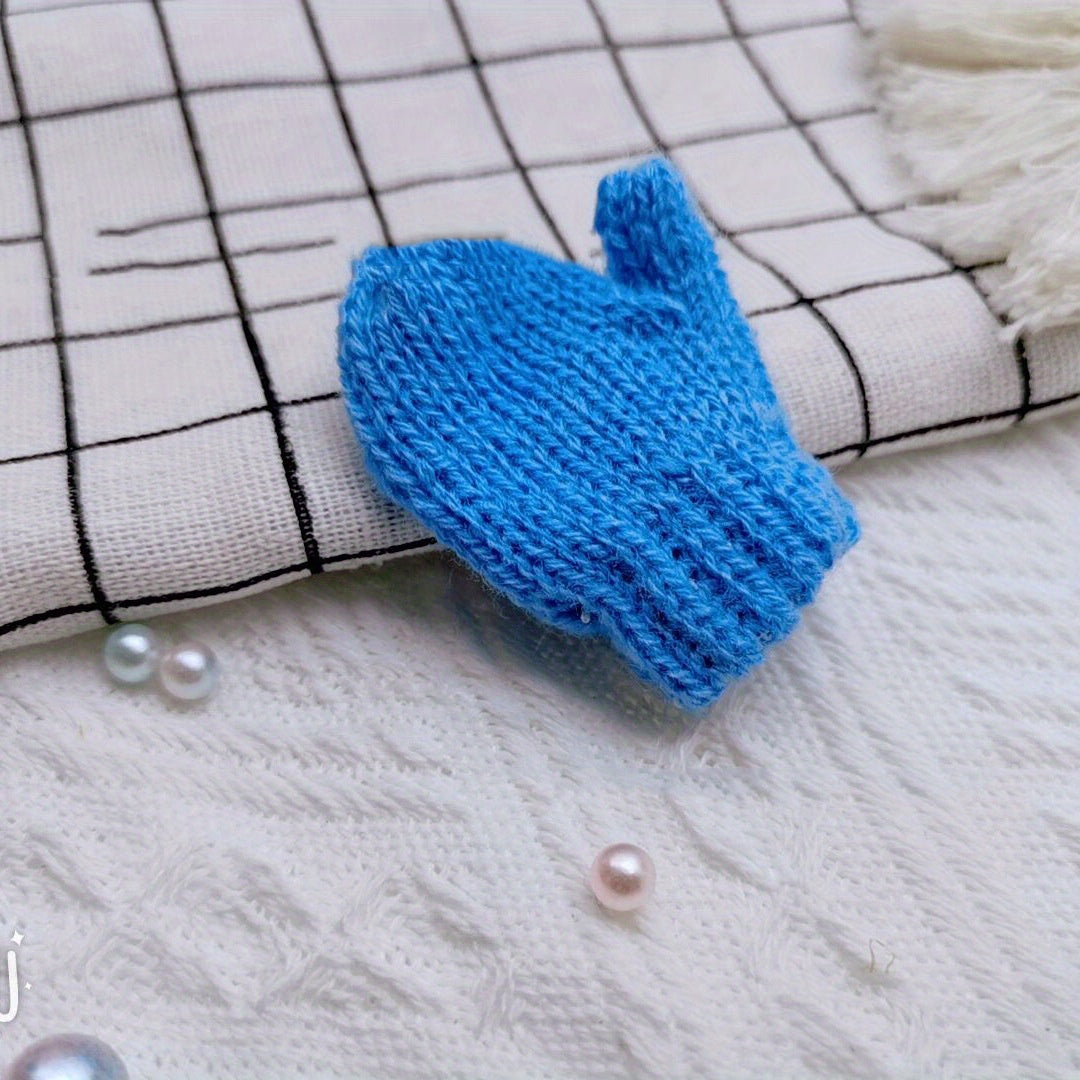 Guantes decorativos de Navidad en miniatura, adornos hechos a mano para el hogar y la oficina