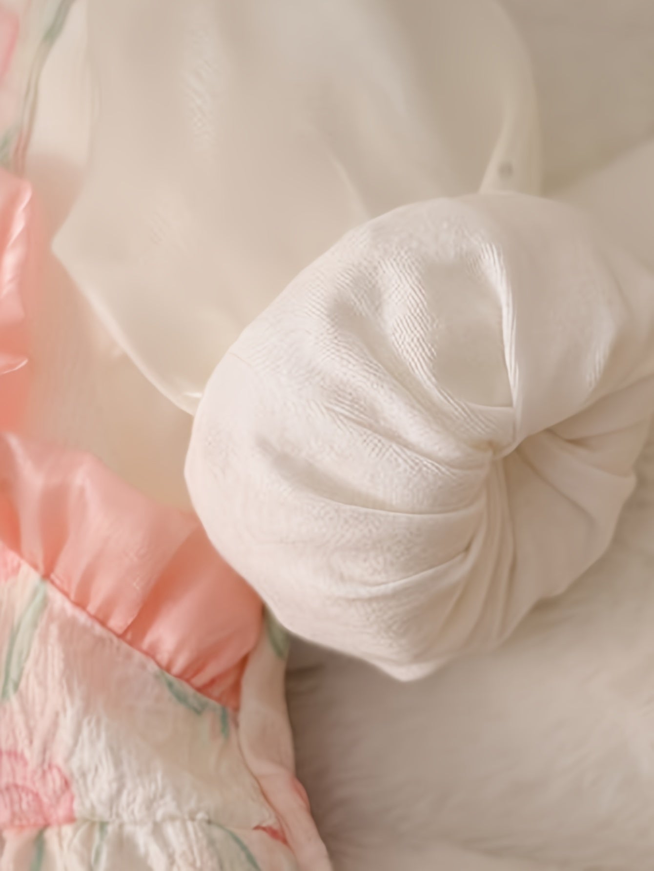 Baby Girl Dress Spring Fall Pearlescent Gauze Tulip Sleeve Cartoon Pattern