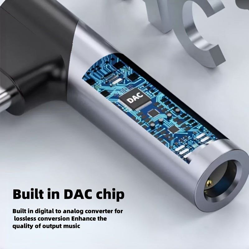 Type-C to 3.5mm Headphone Adapter Digital Decoding Chip Compatible with Smartphones and Laptops