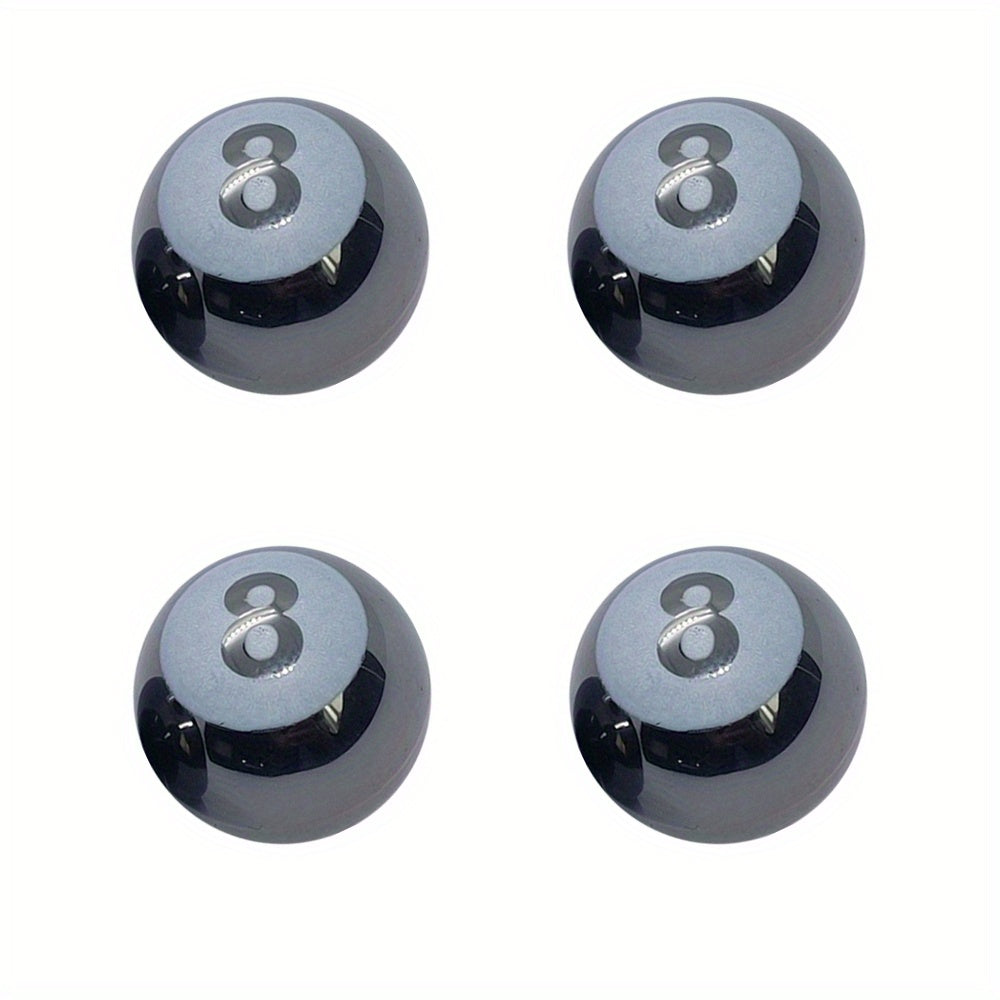 4Pcs Round Number 8 Plastic Wheel Stem Dust Caps for Cars Trucks Bikes