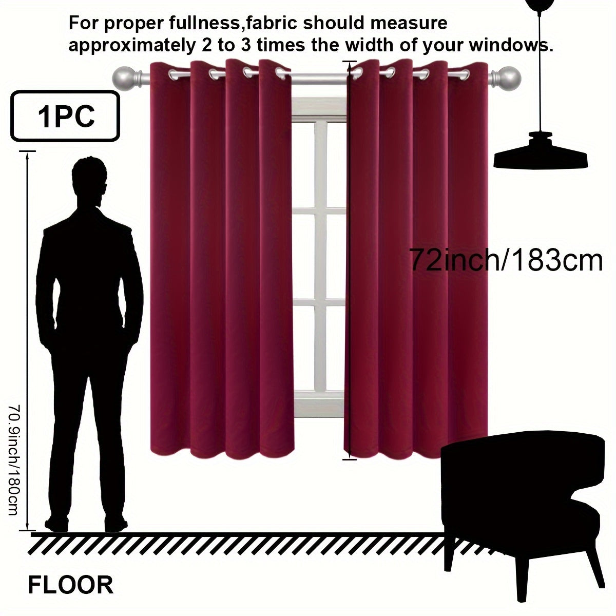 Insulation Blackout Circle Curtains for Bedrooms and Living Rooms Noise Blocker