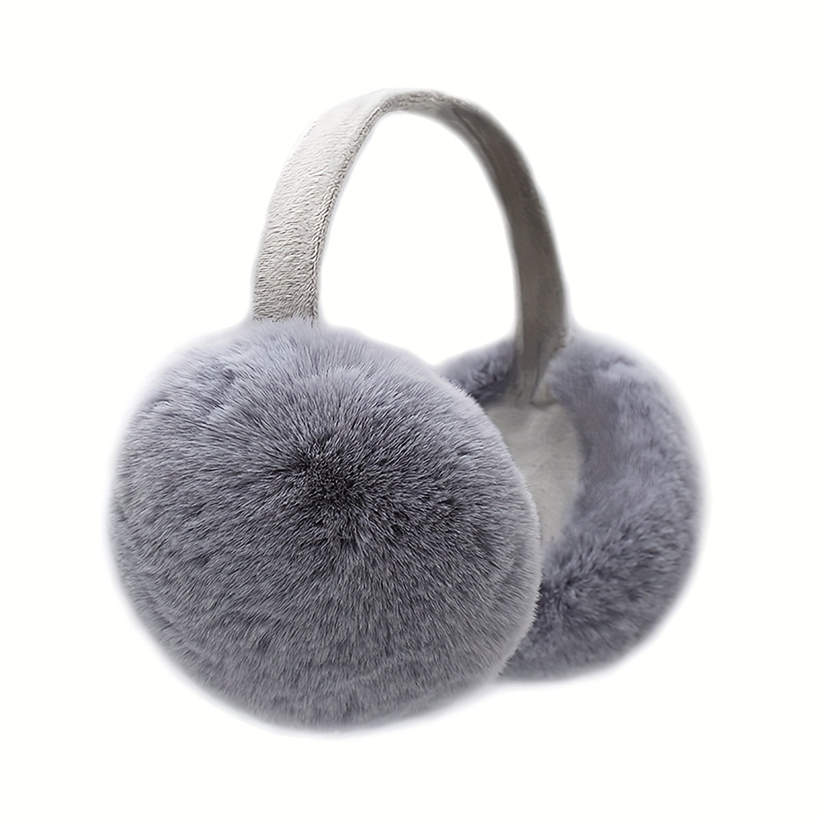 Winter Fleece Ear Warmers with Furry Lining Foldable for Cold Weather