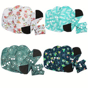Set of 5 Reusable Bamboo Cloth Sanitary Pads for Heavy Flow Overnight with Wings