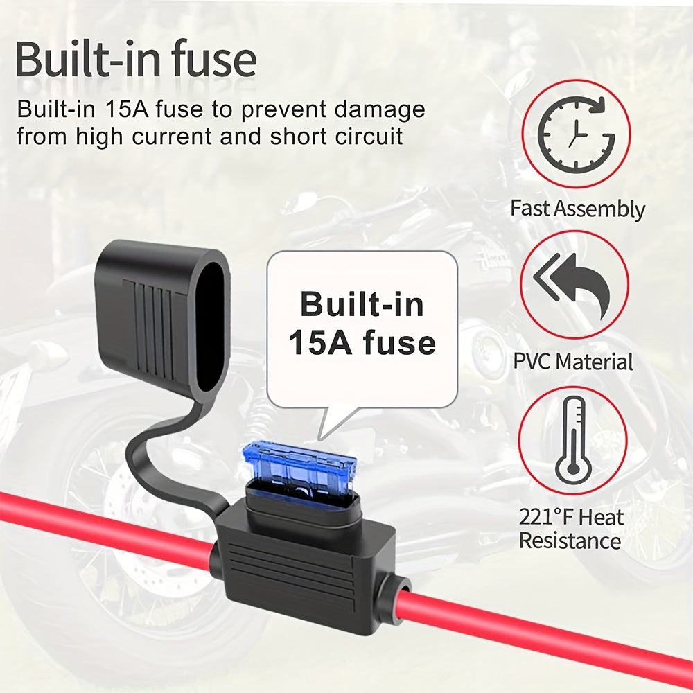 Car Female Power Outlet Extension Heavy Duty 12V 24V with Fuse