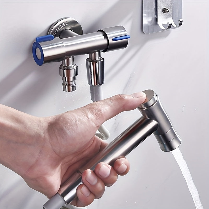 Stainless Steel Wall Mounted Shower Diverter with Double Handle Control