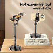 Adjustable Mobile Phone Holder with 360-Degree Rotation Foldable Portable Stable Design